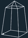 Luxus Sammler Vitrine Pyramide, 24 K vergoldet, Höhe : 30 cm, Boden 19 x 19 cm, ohne Beleuchtung